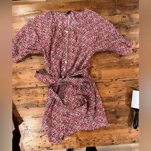 J. Crew Liberty print romper with belt